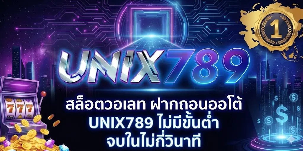 สล็อตวอเลท ฝากถอนออโต้ UNIX789 ไม่มีขั้นต่ำ จบในไม่กี่วินาที