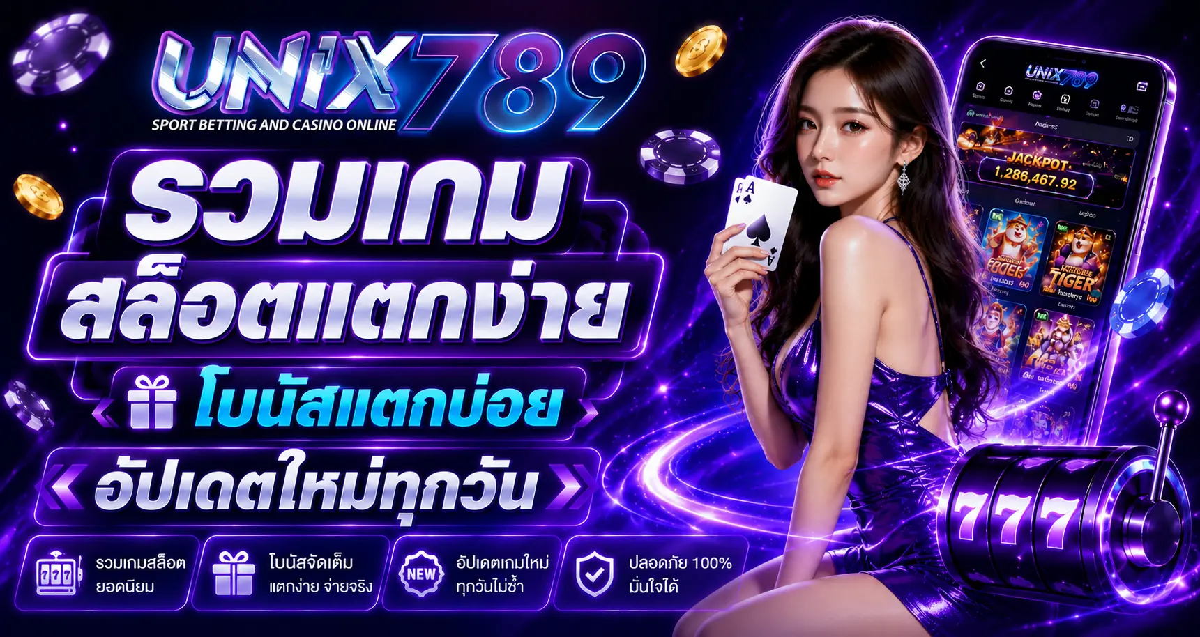 UNIX789 รวมเกม สล็อตแตกง่าย